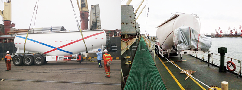 Packaging and Shipping of Bulk Cement Semi Trailer
