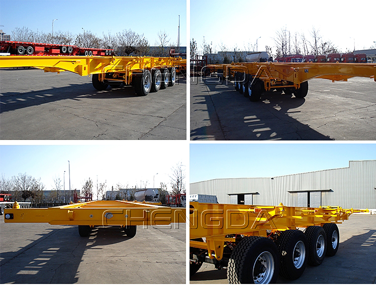 4 Axles 45ft Skeleton Semi Trailer Overview